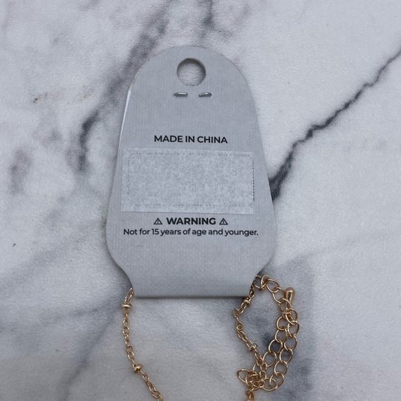 New Jolli Molli Layered Necklace Faux Turquoise Gold Tone - Picture 6 of 6